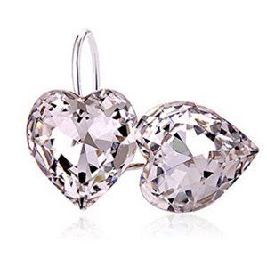 5PC KATGI Women's Fashion Beautiful Angel Heart Crystal Charm Earrings